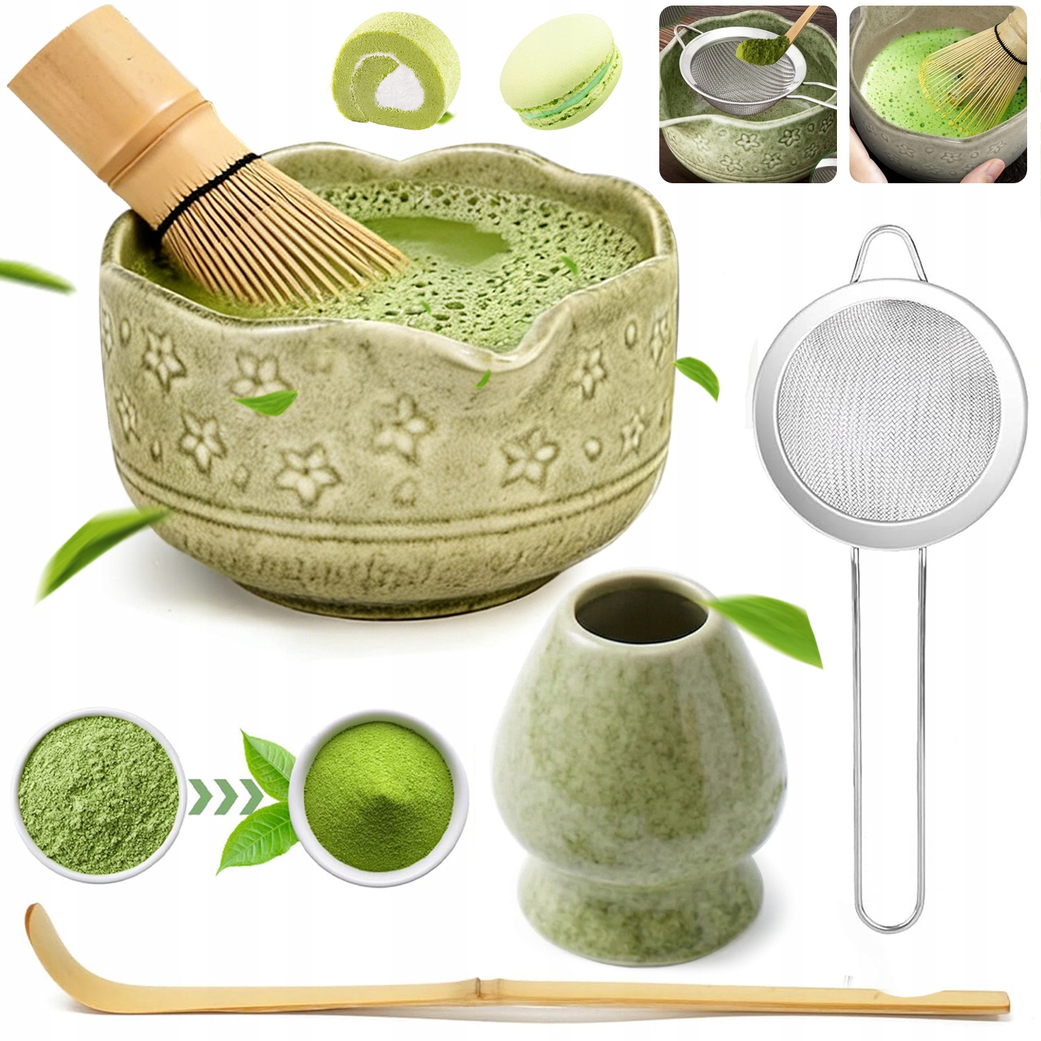 Levně Dárková Sada Na Čaj Matcha Dárek Pro Milovníky Matchy 5KS