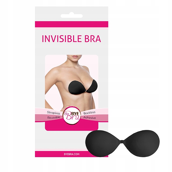 

Bye Bra Invisible Bra Cup B czarny Akcesoria Bieli