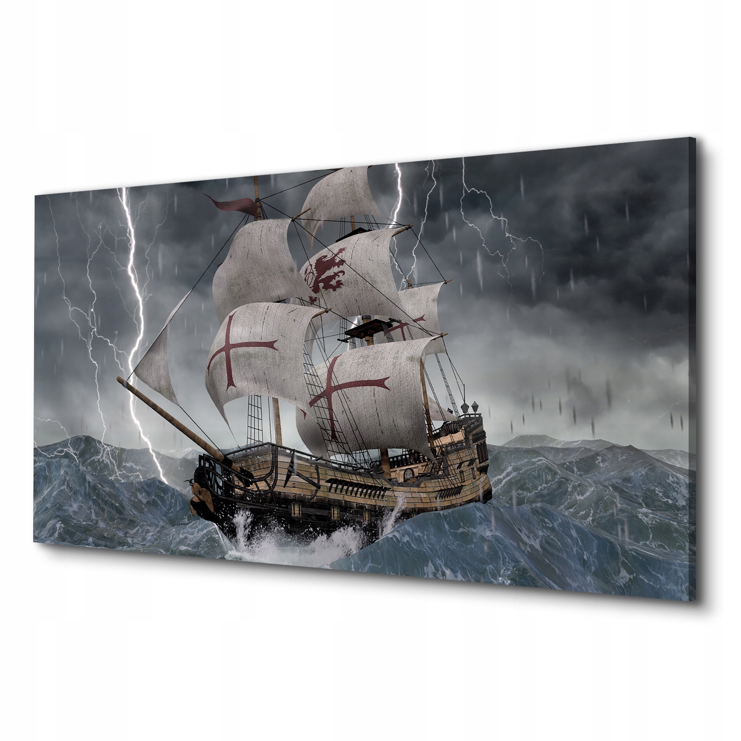 Fotoobraz na plátně Galeon bouře moře 100x50