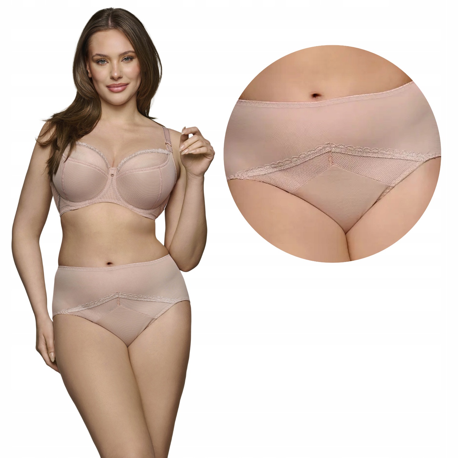 Jiřina Loui kalhotky maxi béžová XXL