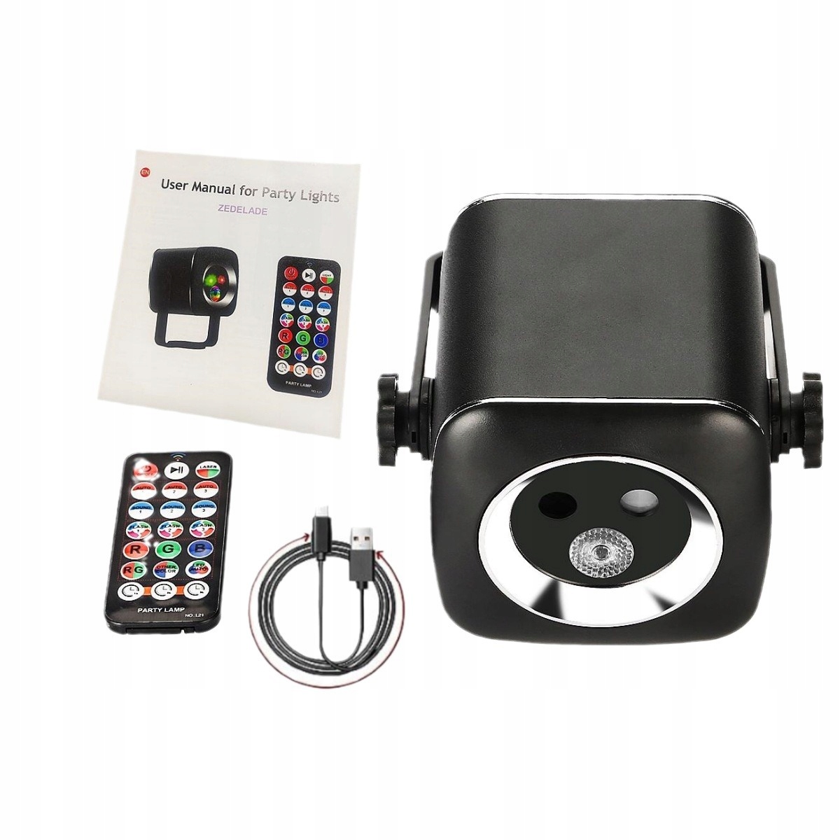 Laser Projektor Disco Dyskotekowy Lampa Disco Stroboskop Imprezowy Pilot