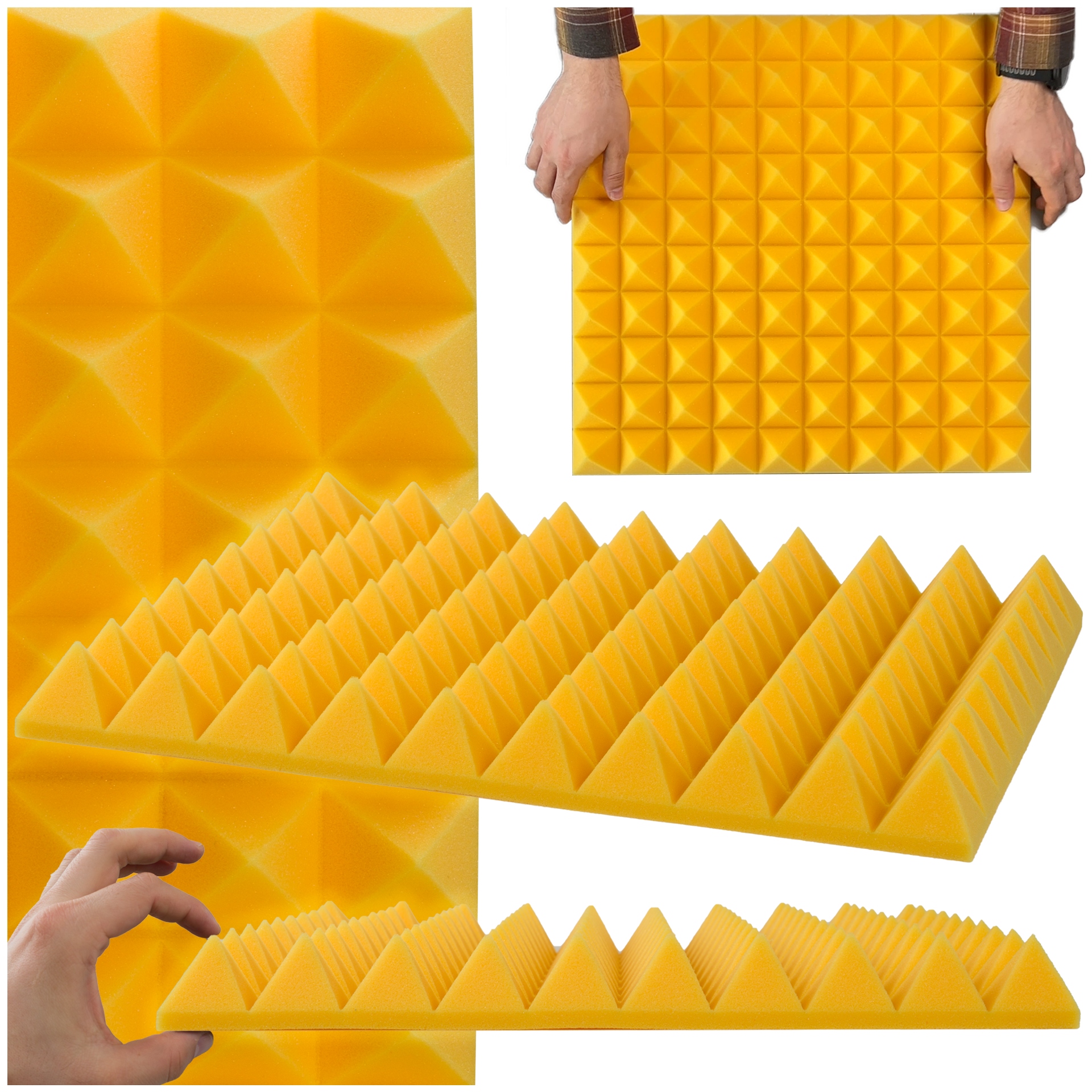 PANELE AKUSTYCZNE MATY PIANKI AKUSTYCZNE Żółty PIR