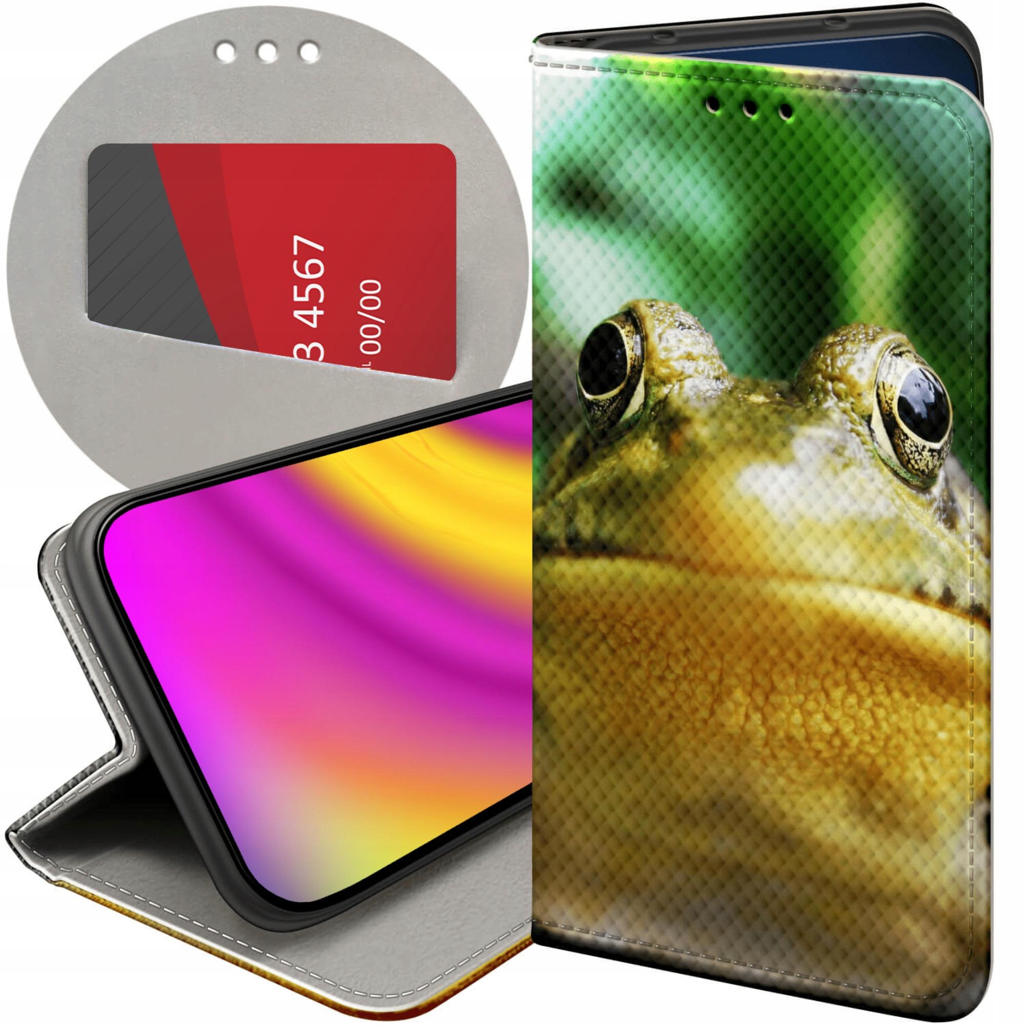 Etui Z Klapką Do Samsung Galaxy J7 2017 Żabka Żaba Frog Futerał Case