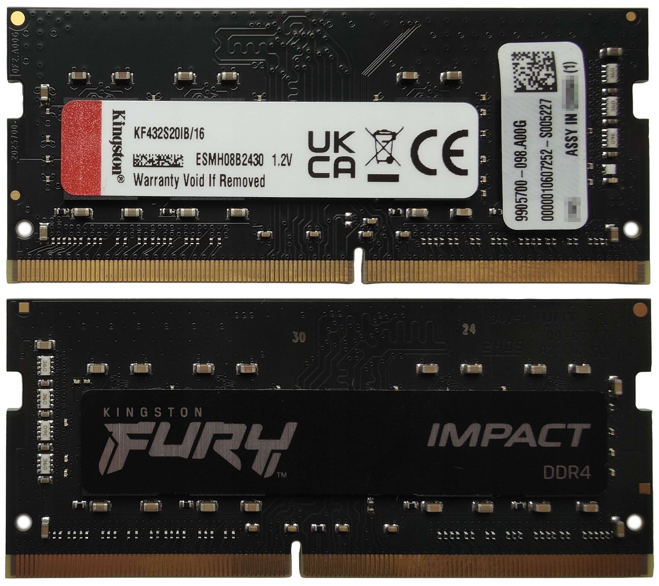 (n) 16GB 1*16GB Kingston Fury DDR4 3200MHz 1,2V KF432S20IB/16
