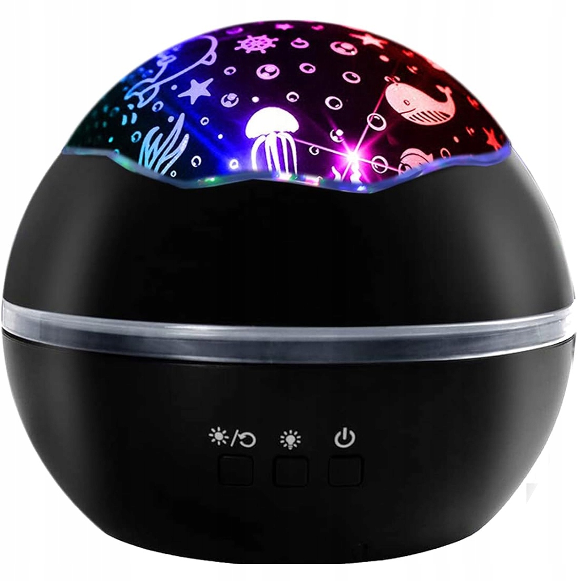 LAMPKA NOCNA LED PROJEKTOR NIEBA LAMPA OBROTOWA RZUTNIK GWIAZD RYBKI 2w1 Bohater brak