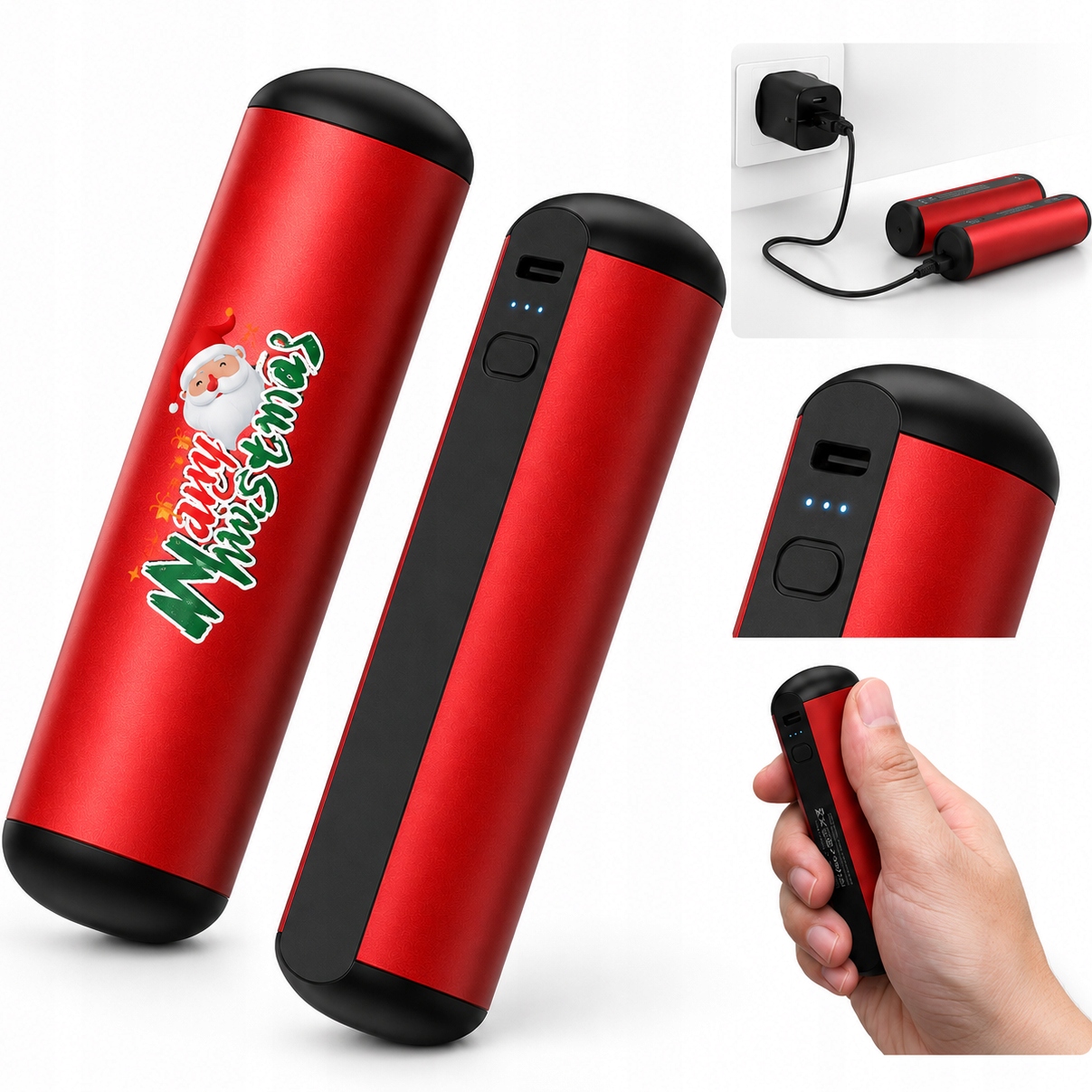 Elektryczny ogrzewacz do dłoni rąk Powerbank Usb C 2x 5000mAh Warmco M03
