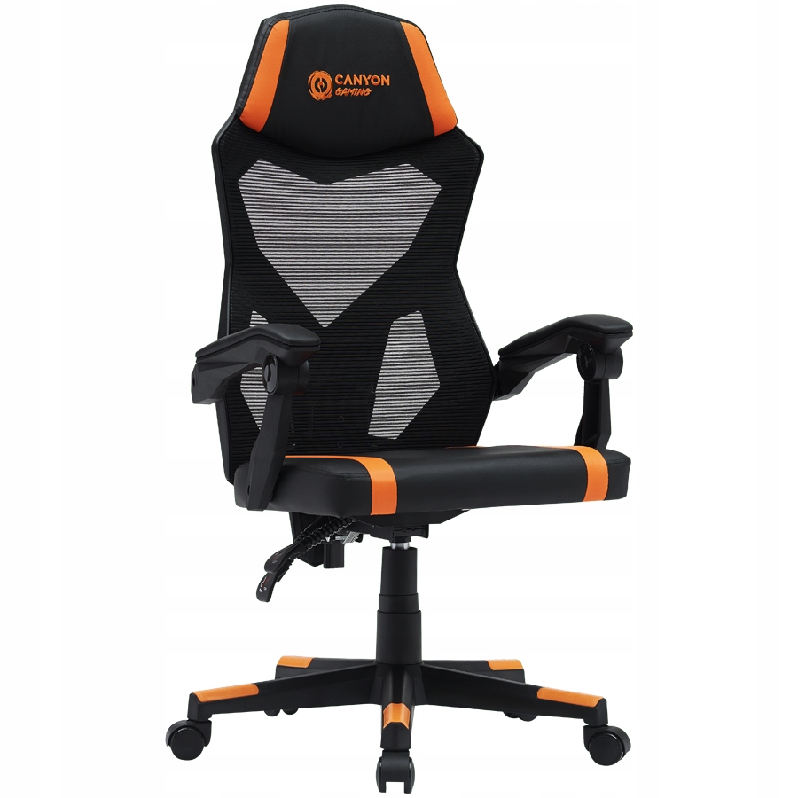 Canyon Herní židle Flow MCH01 Mesh oranžová, ergonomická