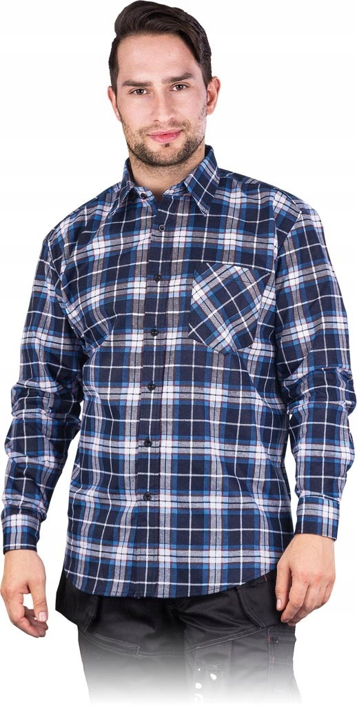 

Koszula robocza flanelowa męska bawełniana Gn 6XL