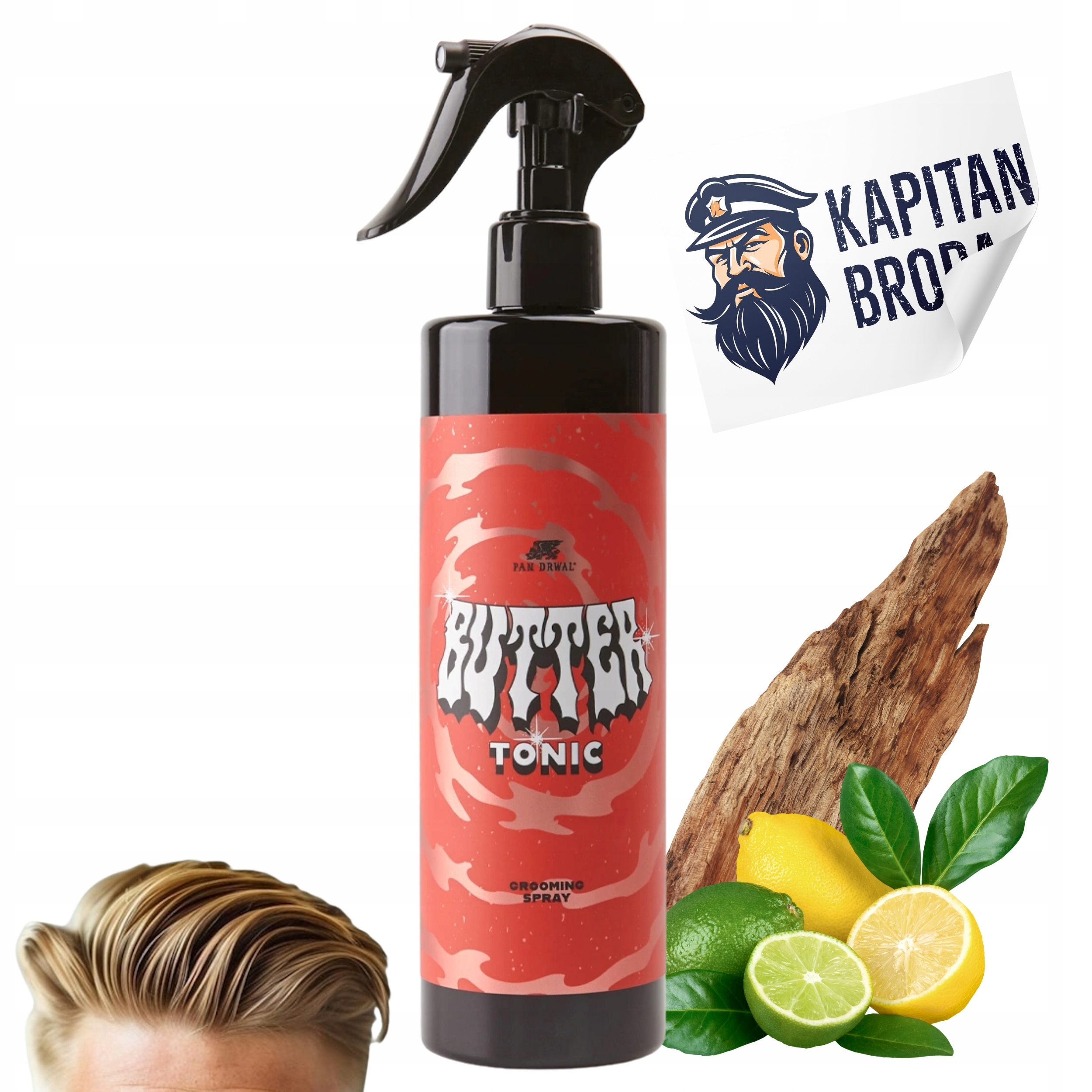 Pan Drwal Butter Lehké citrusovo-dřevité tonikum pro styling vlasů 400 ml