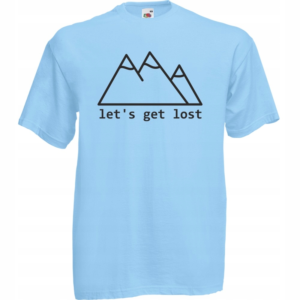 

Koszulka lets get lost góry przygoda XL błękitna