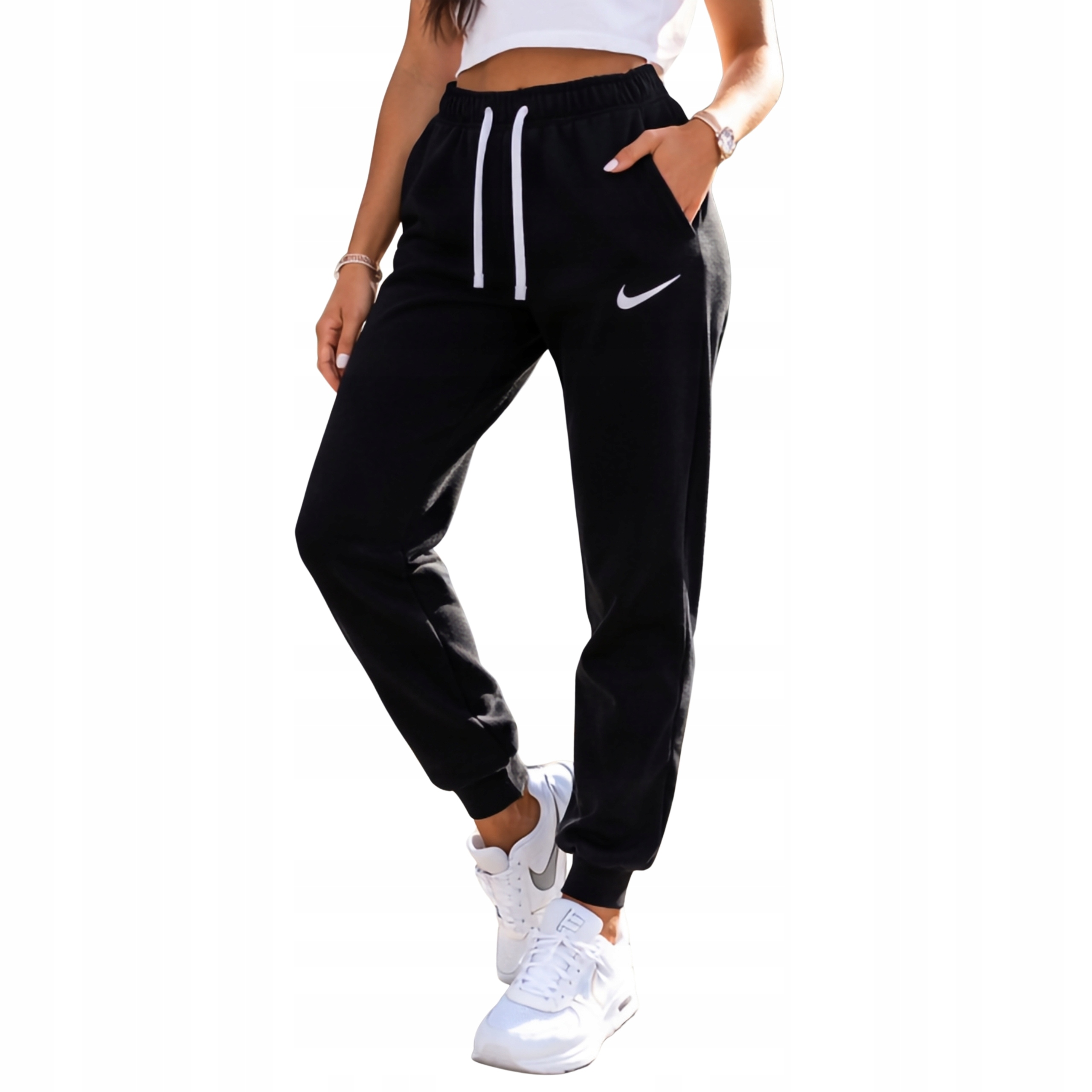 Nike Damskie Młodzieżowe Spodnie Bawełniane Dresowe IB1250-010