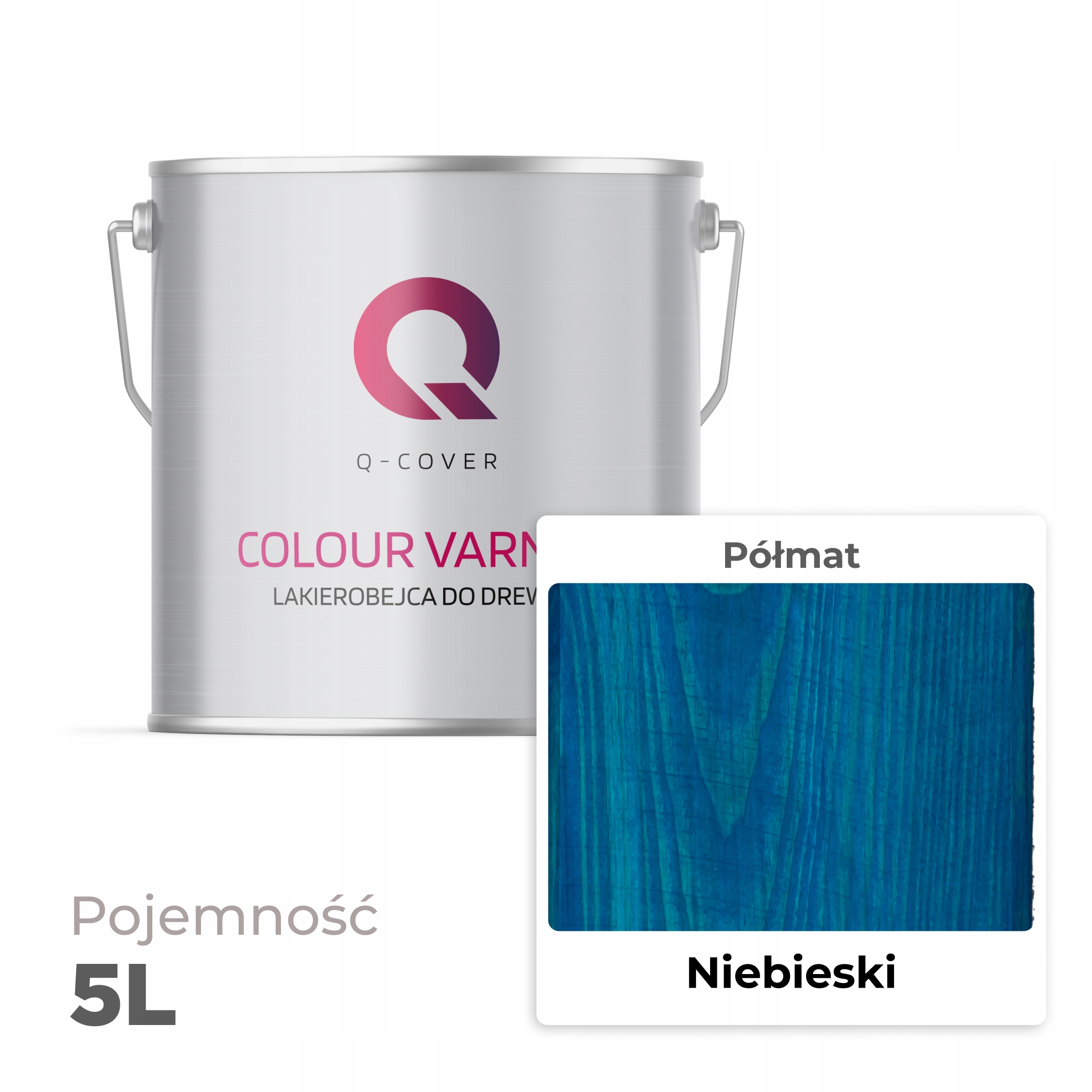 LAKIEROBEJCA DO DREWNA 3W1 NIEBIESKI EXTRA LAZURA PÓŁMAT 5L OCHRONNA Pojemność 5 l