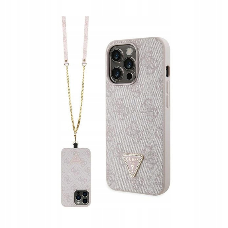 Guess Crossbody 4G Metal Logo Pouzdro pro iPhone 13 Pro Max (růžové)