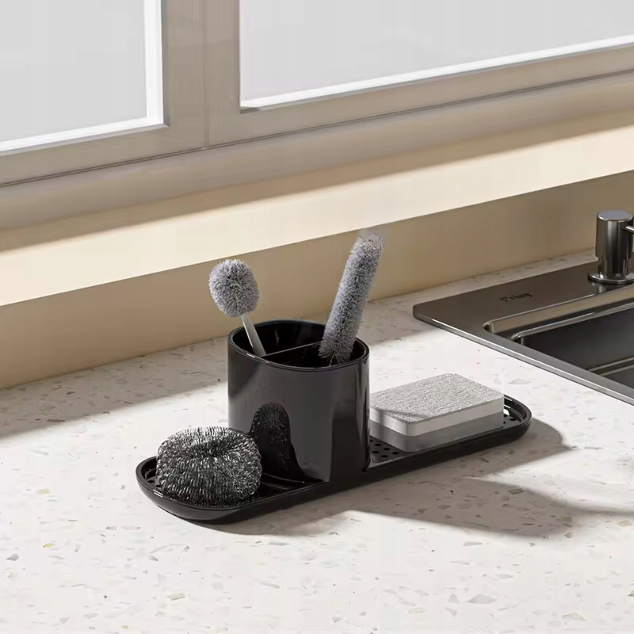 ZESTAW ORGANIZER DO KUCHNI NA AKCESORIA dozownik na płyn do naczyń z pompką EAN (GTIN) 5905490456724