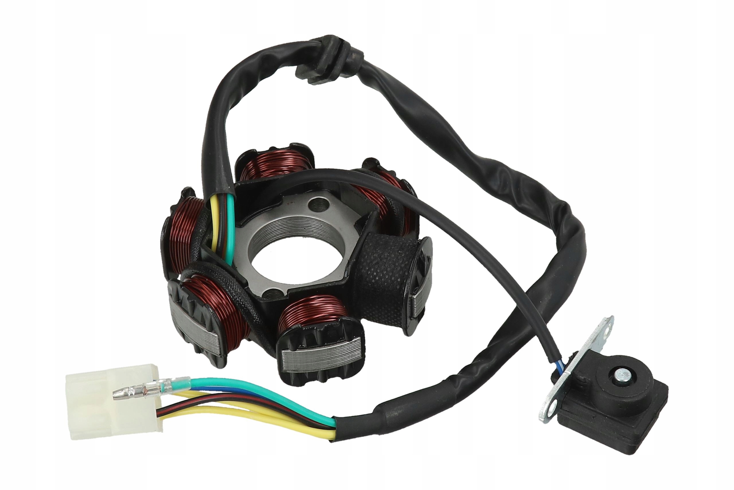 STATOR ISKROWNIK UZWOJENIE ALTERNATORA 6 CEWEK CROSS ATV 110 125 impulsator