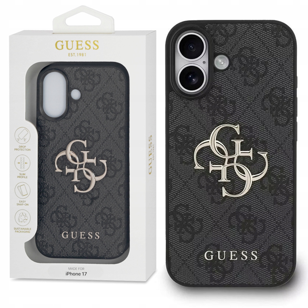 Guess 4G Originální stylové pouzdro obal zadní kryt pro Apple iPhone 17