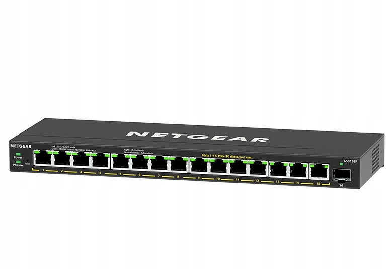 Netgear 16PT Ge Plus Swch W/poe+
