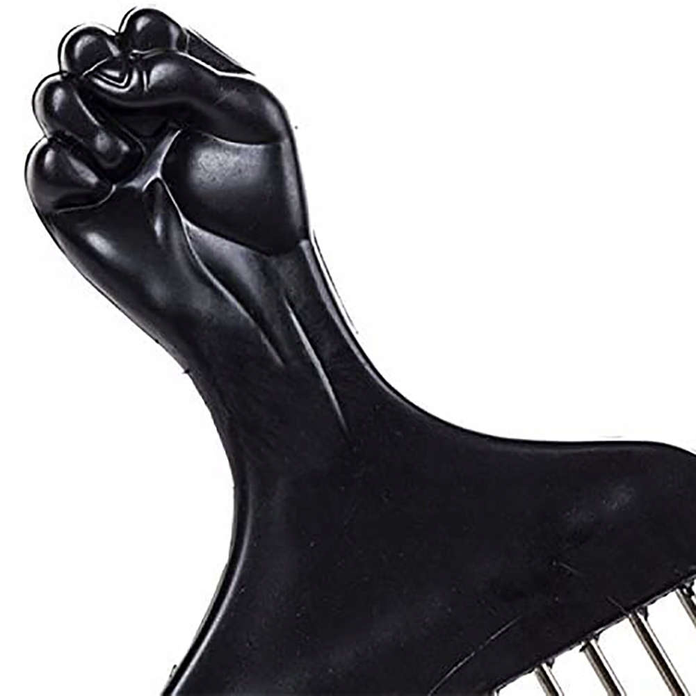 'AFRO PICK COMB FOR CURLY HAIR METAL WIDE TOOTH Cechy antystatyczność