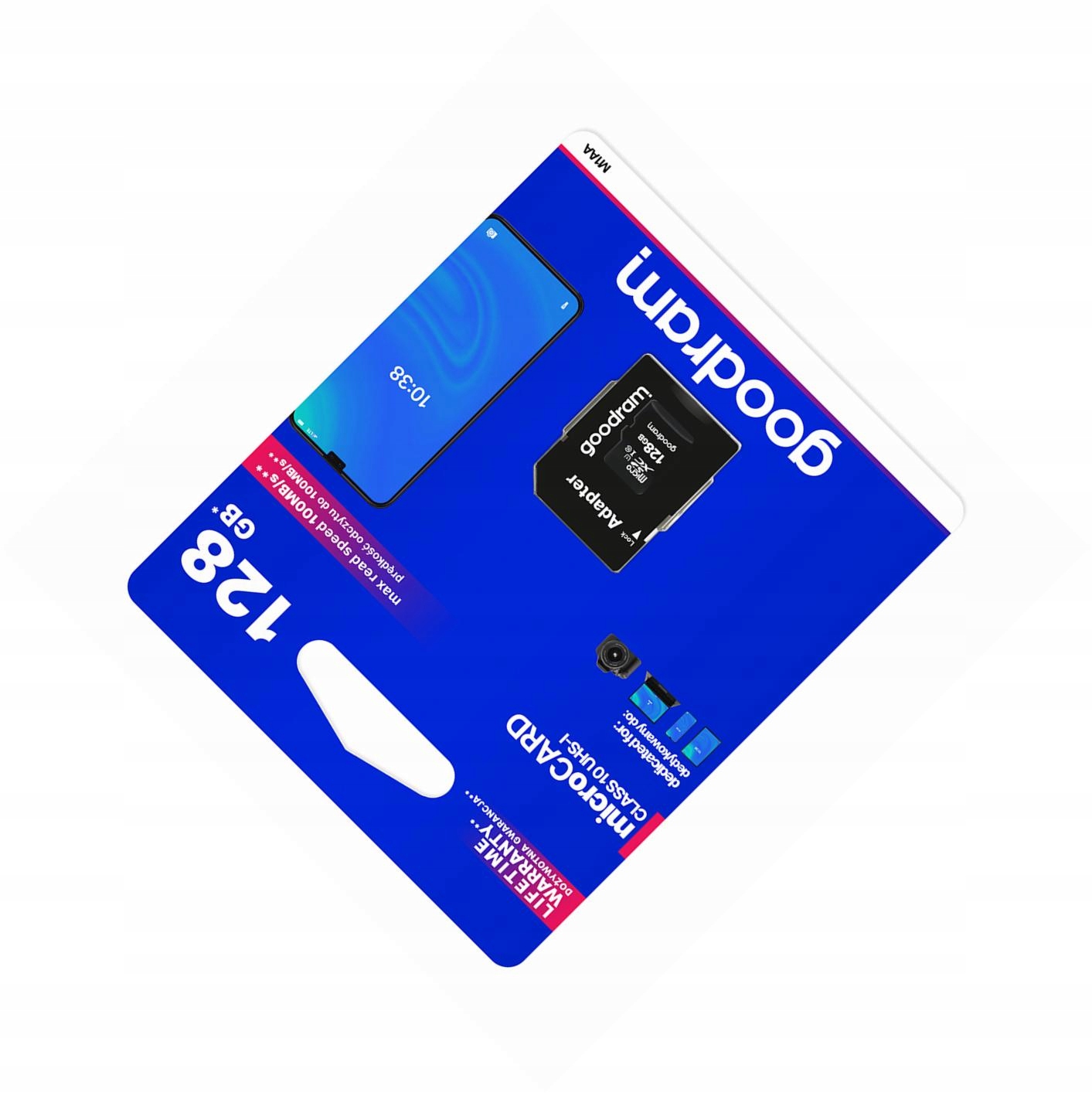 Karta pamięci 128GB microSD do telefonu szybka 10 Class z adapterem Sd