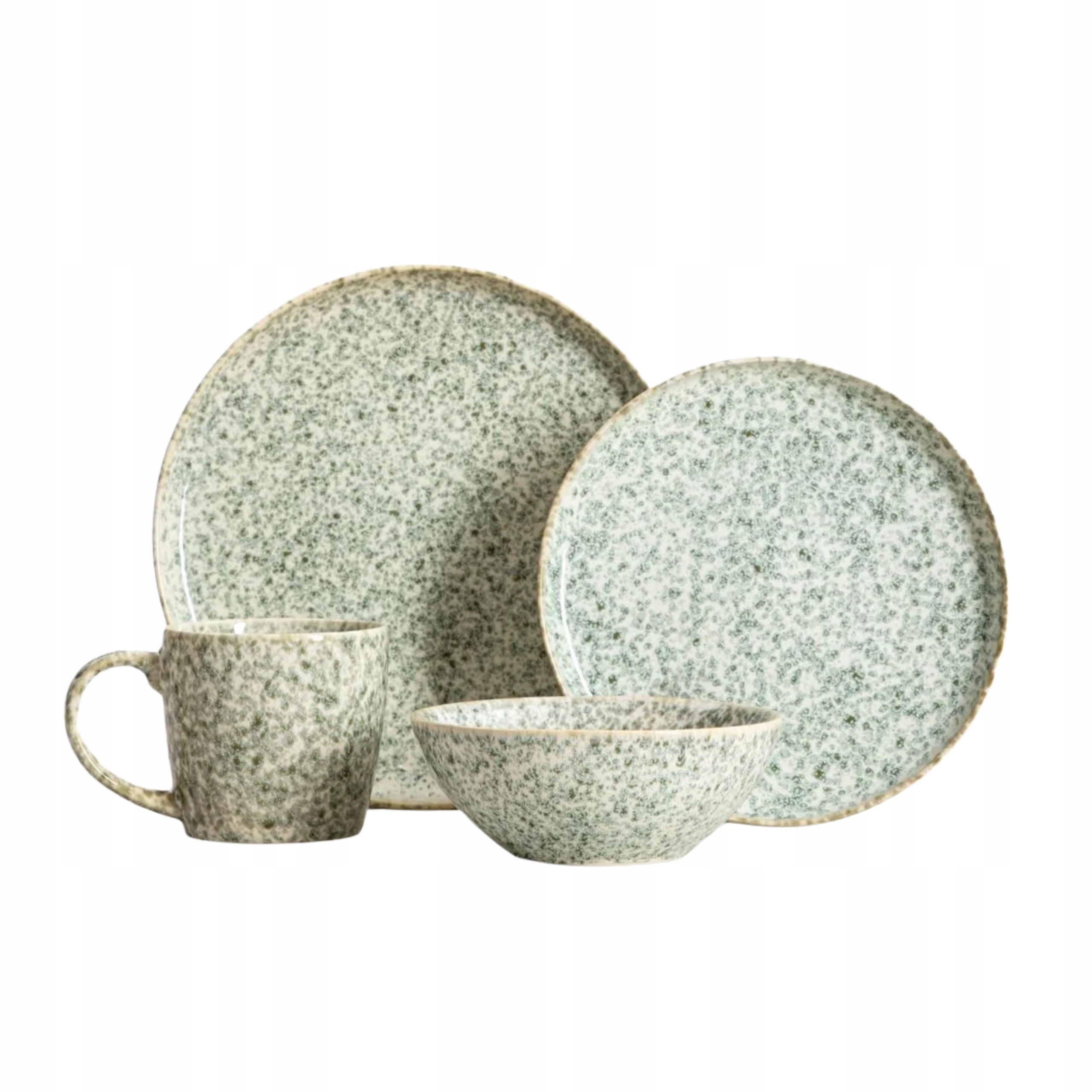 Stolní nádobí Tarma 16 el. zelené jídelní servis pro 4 osoby Homla