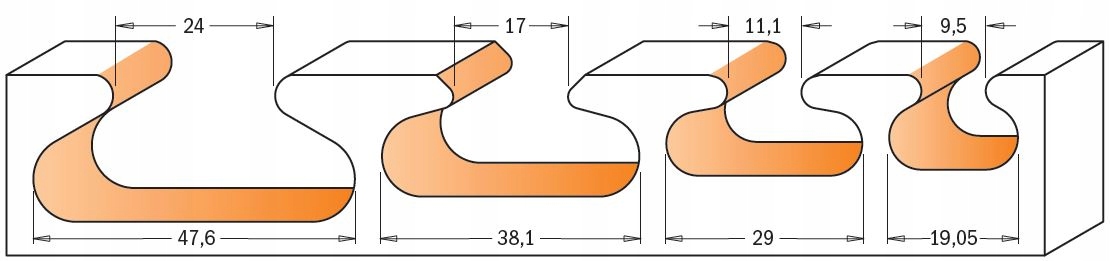 CMT Frez do UCHWYTÓW D38 I30 S8/do szafek/frontów Zastosowanie drewno