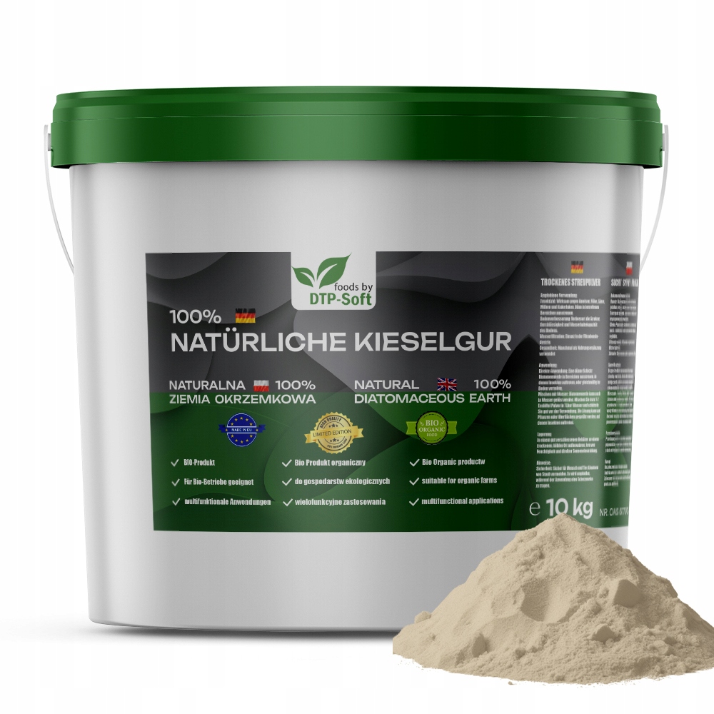 10KG ZIEMIA OKRZEMKOWA DIATOMIT NA KLESZCZE MRÓWKI PLUSKWY PCHŁY ROZTOCZA