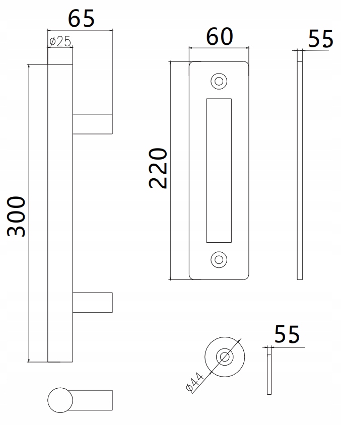 POCHWYT UCHWYT KLAMKA DO DRZWI PRZESUWNYCH LOFT Marka WDB