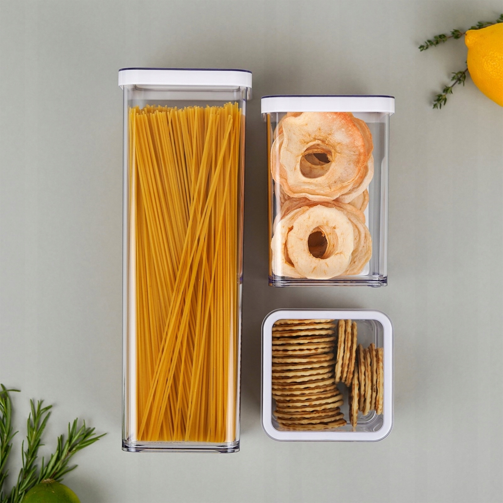 Pojemnik na wędliny dwuczęściowy Rotho 1,7l Biały Linia Loft