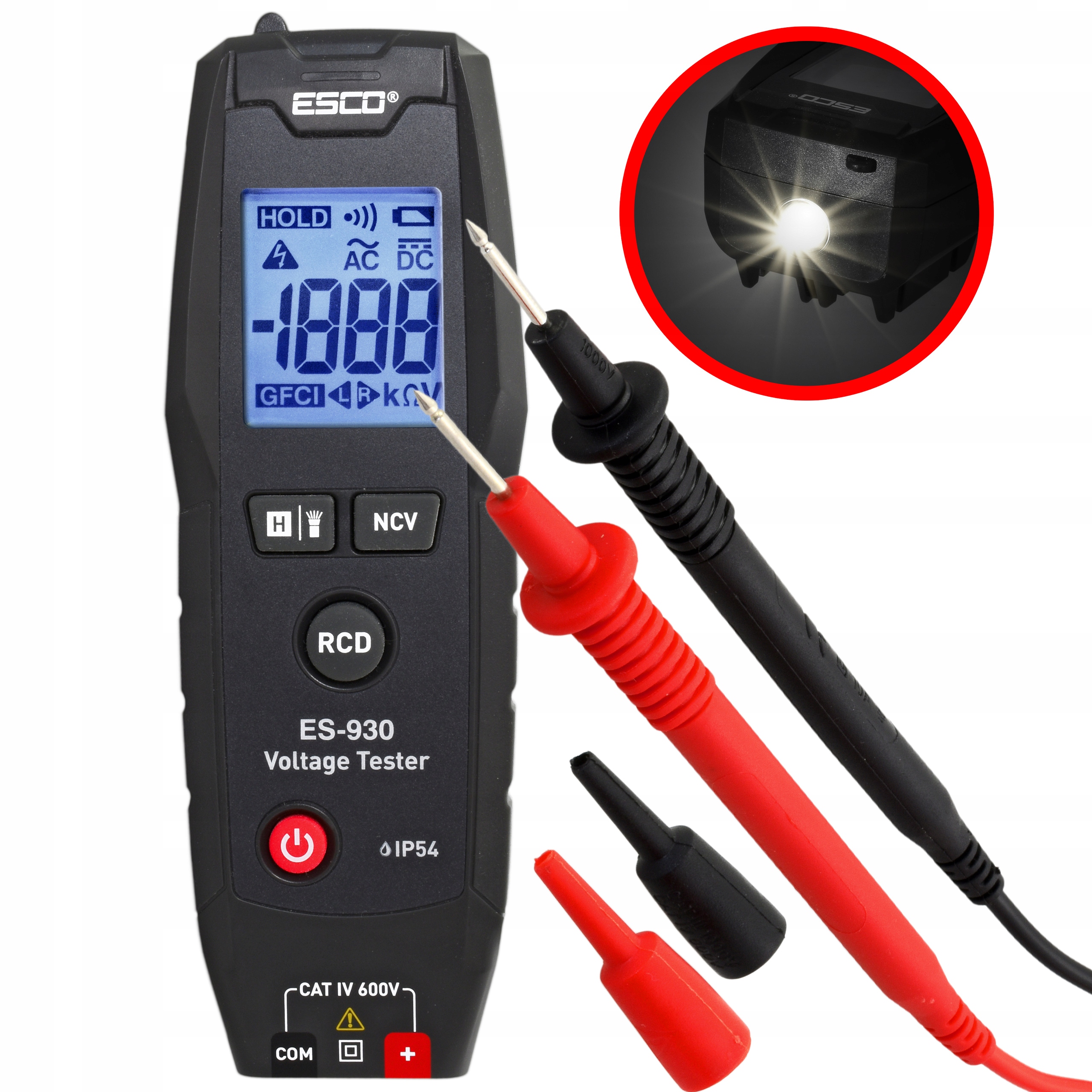 Indikátor pořadí detektoru Fází Tester Rcd Rozdílů +ncv Vac VDC