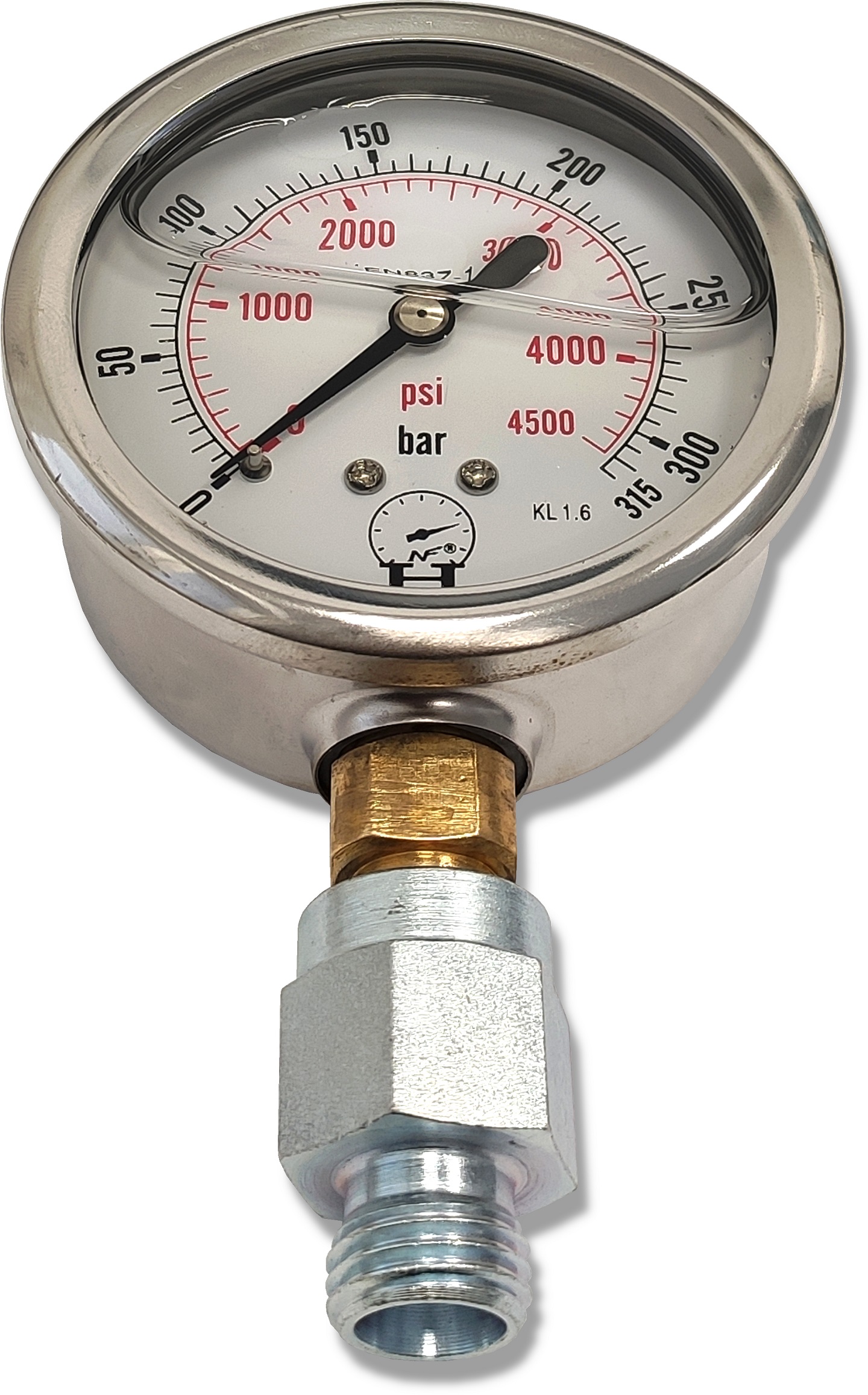 PRZYŁĄCZE ZŁĄCZE MANOMETRU 63mm A-B GW 1/4 - GZ 12 Marka SM