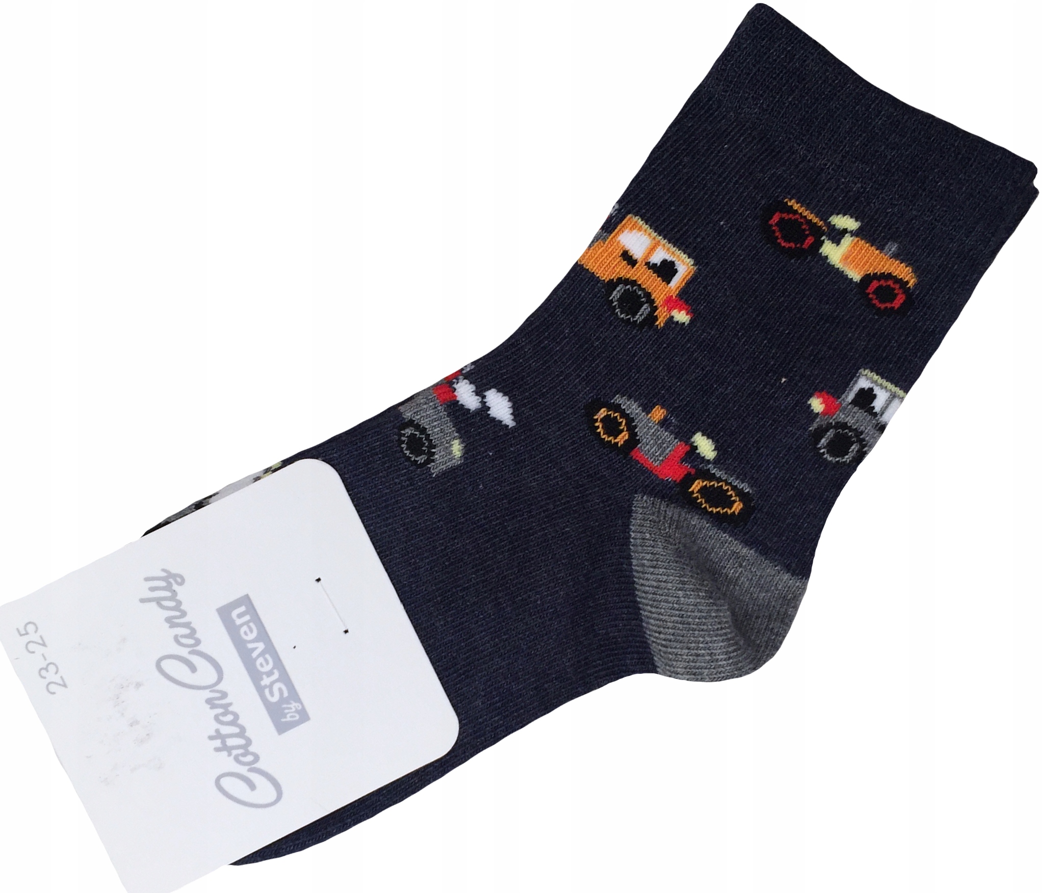 

Skarpetki 23-25 jeans w kolorowe samochodziki
