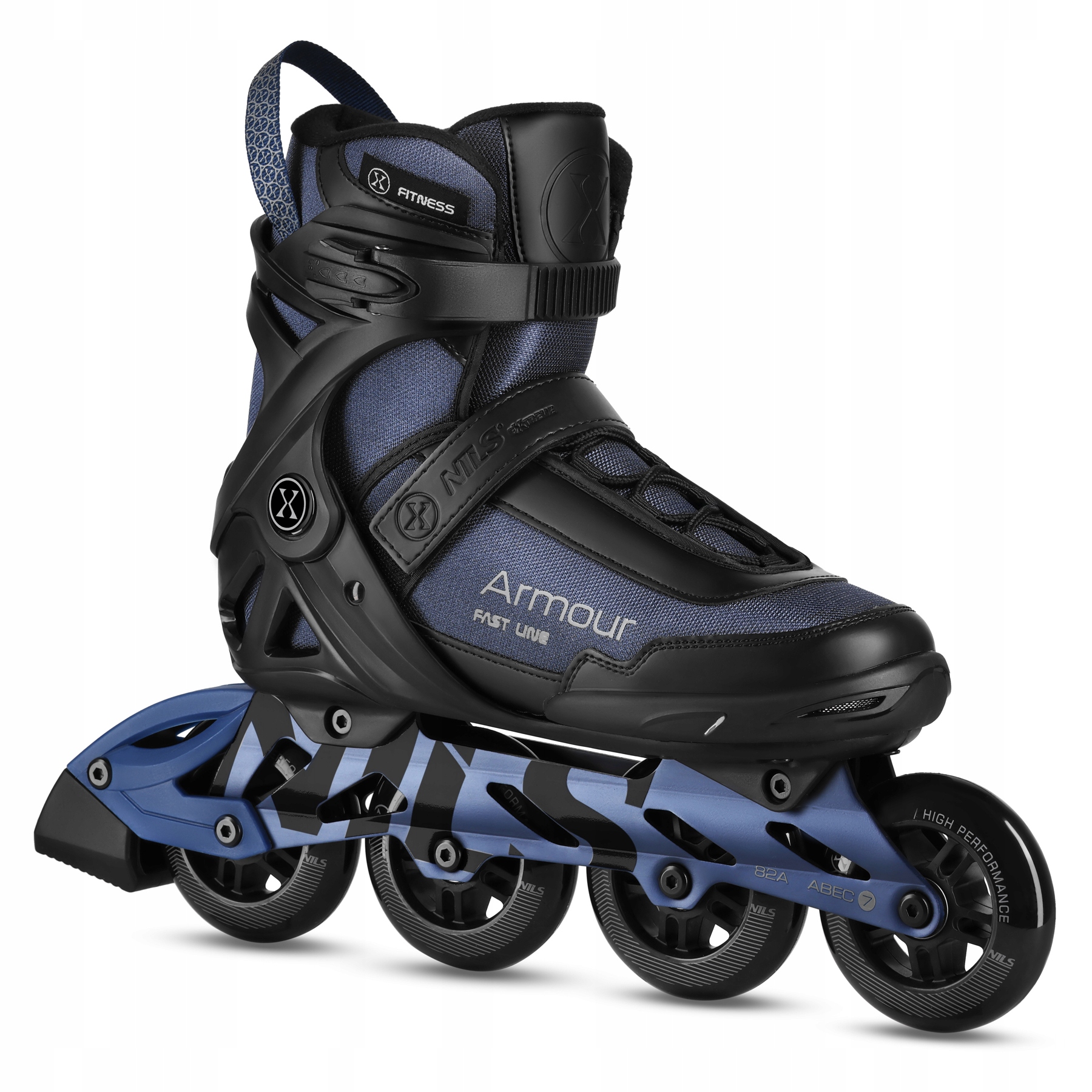 Rolki Damskie Męskie Armour 43 Nils Extreme NA22151 Łyżworolki Granat ABEC7