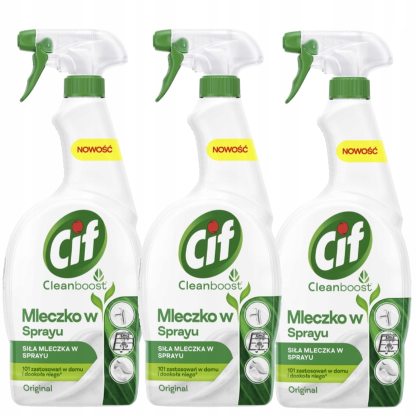 Levně Cif Mléko Ve Spreji do kuchyně a koupelny 750 ml 3 Kusy