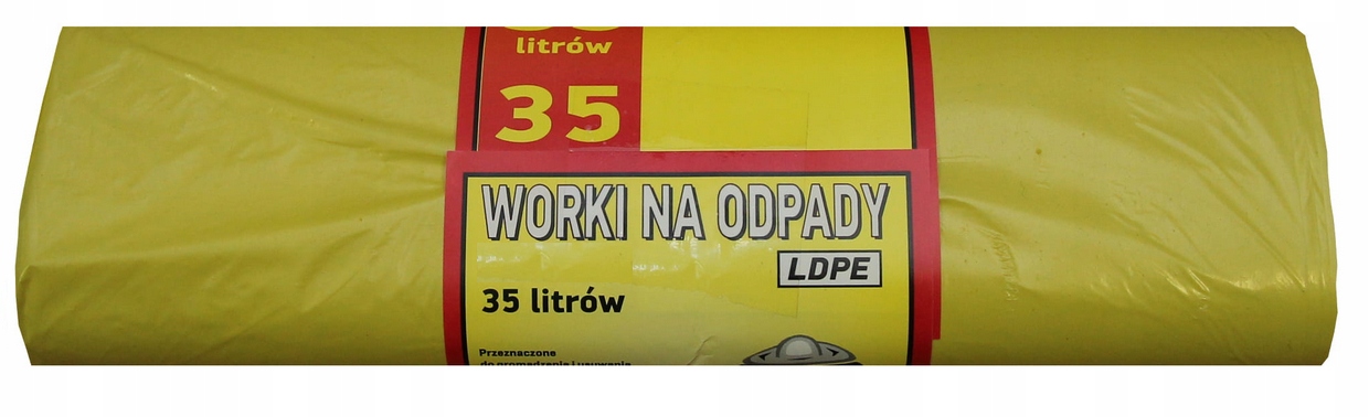 

Worki na odpady śmieci 35l 25 szt. żółte grube