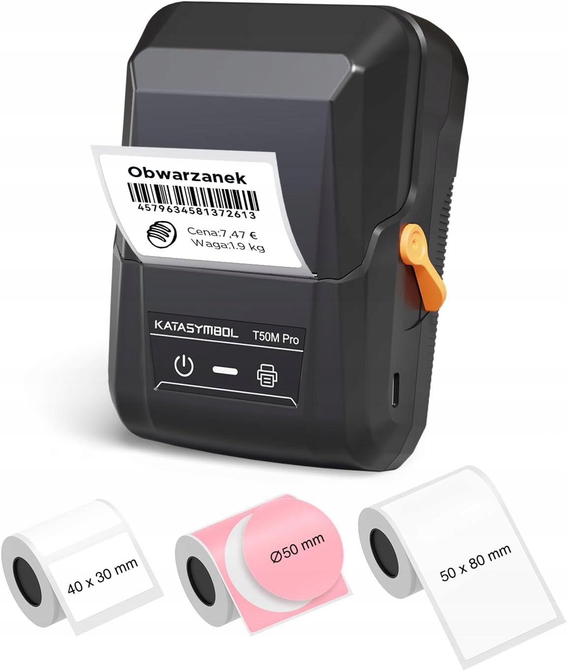 SUPVAN T50M Pro Drukarka Etykiet Termiczna Bluetooth + 3 Rolki