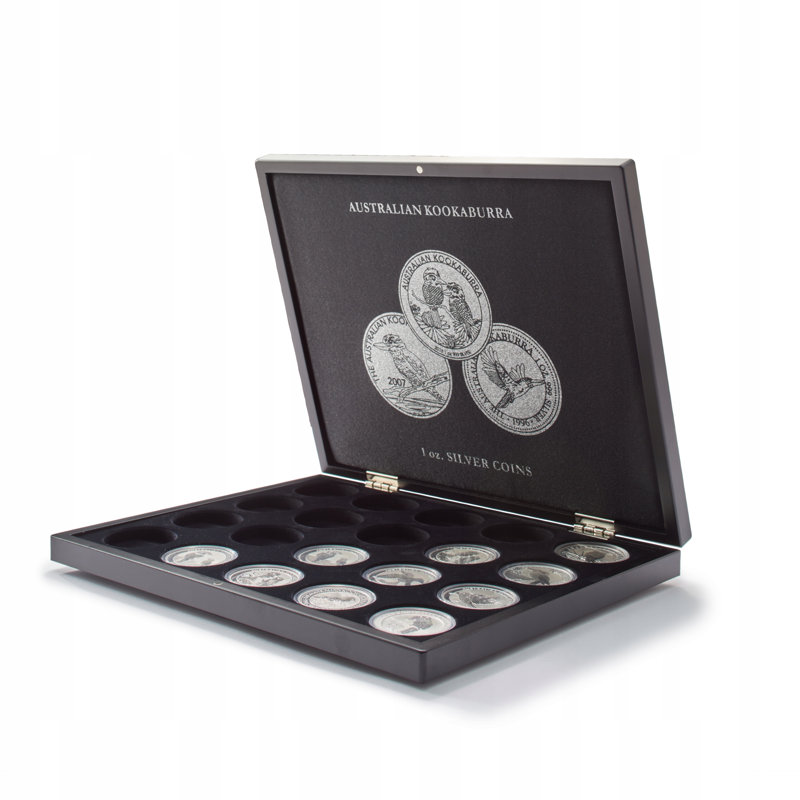 Elegantní Kazeta Na Stříbrné Mince Kookaburra 1OZ Leuchtturm