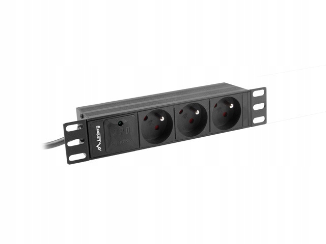 

Listwa Rack 10 Lanberg 1U 16A 2M 3X 230V Pl