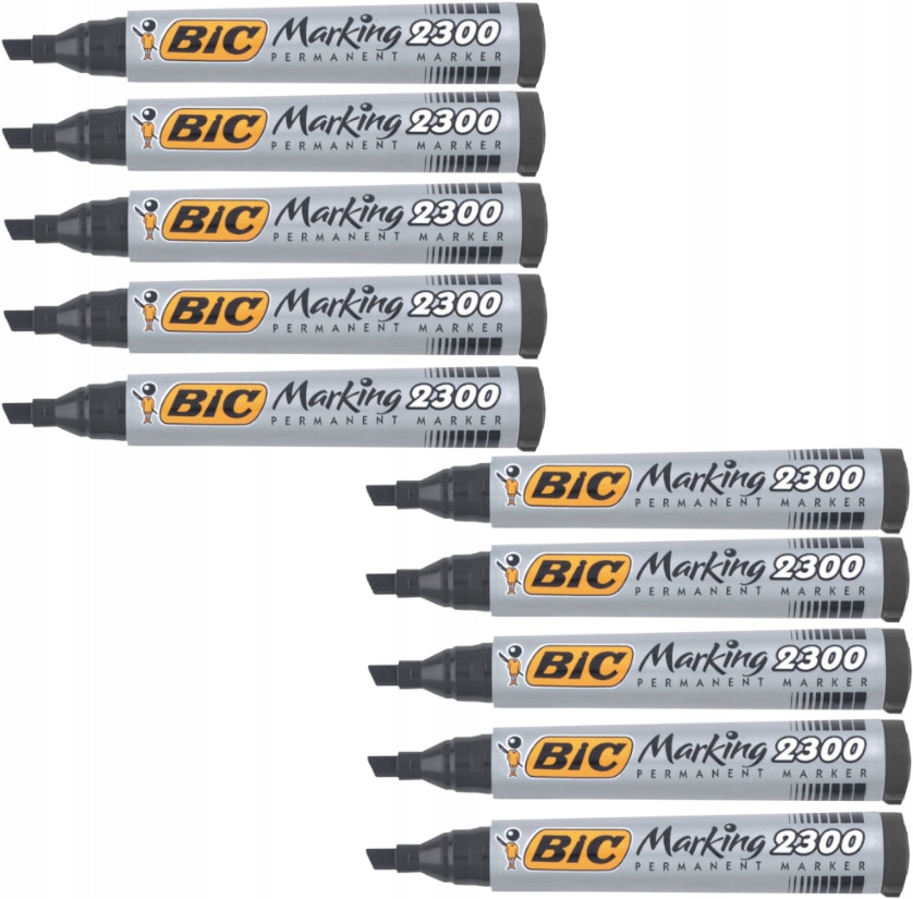 

Marker Permanentny Bic Czarny Ścięty Zestaw x10