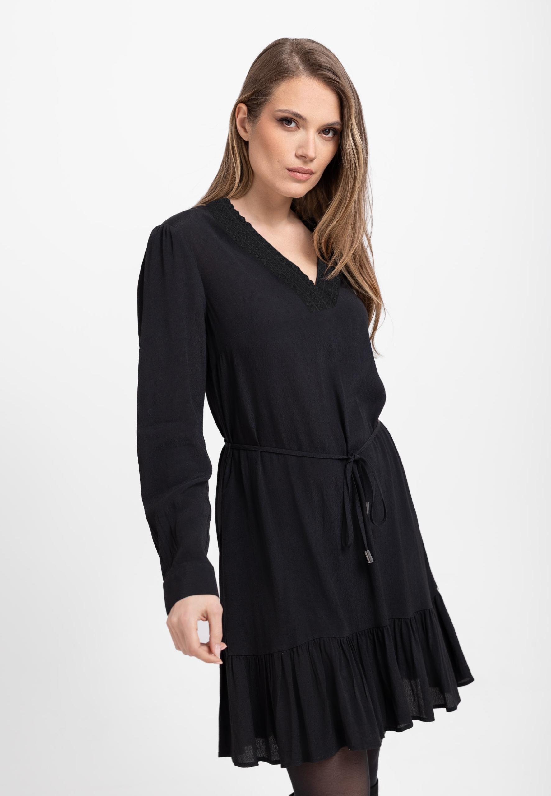 Sukienka Czarna MIDI Przed Kolano Volcano G-peya XL