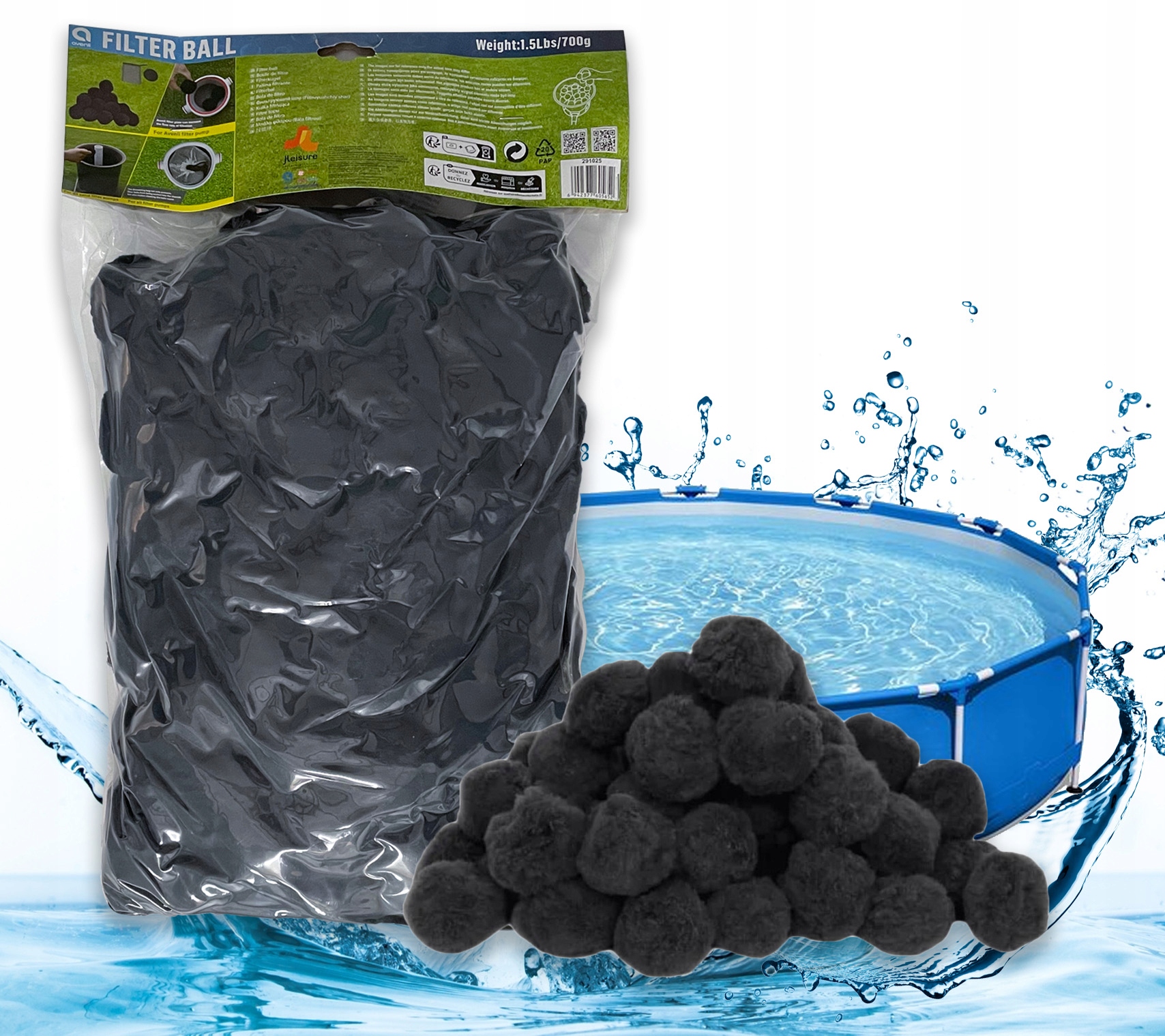 Kulki Filtrujące Pompy Piaskowej Pompa Basen Filtr 700g=25kg Piasku 291025