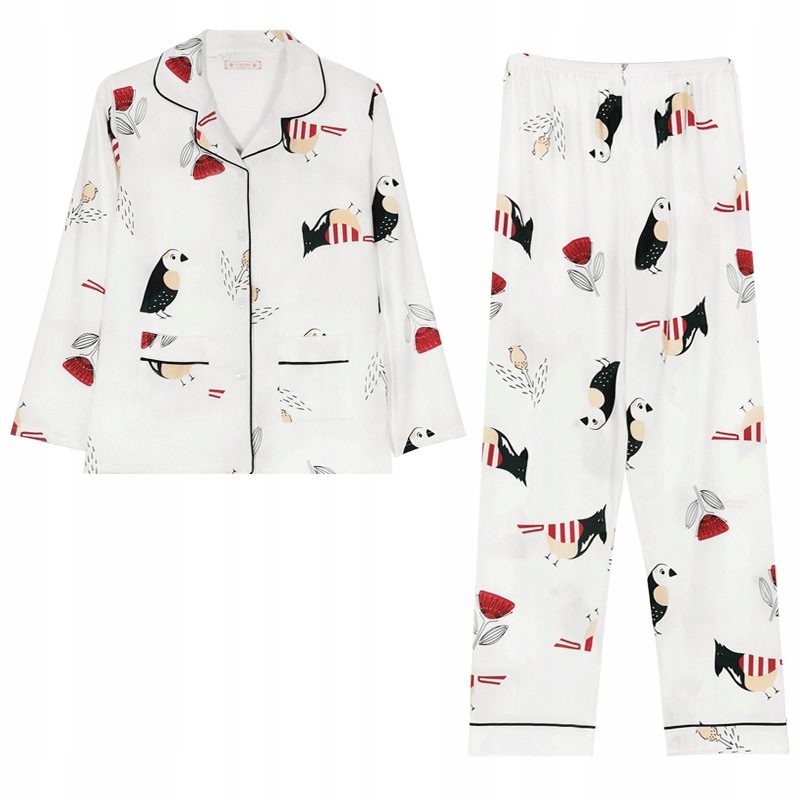 damska Piżama rozpinana Komplet koszula spodnie do szpitala sanatorium XXL