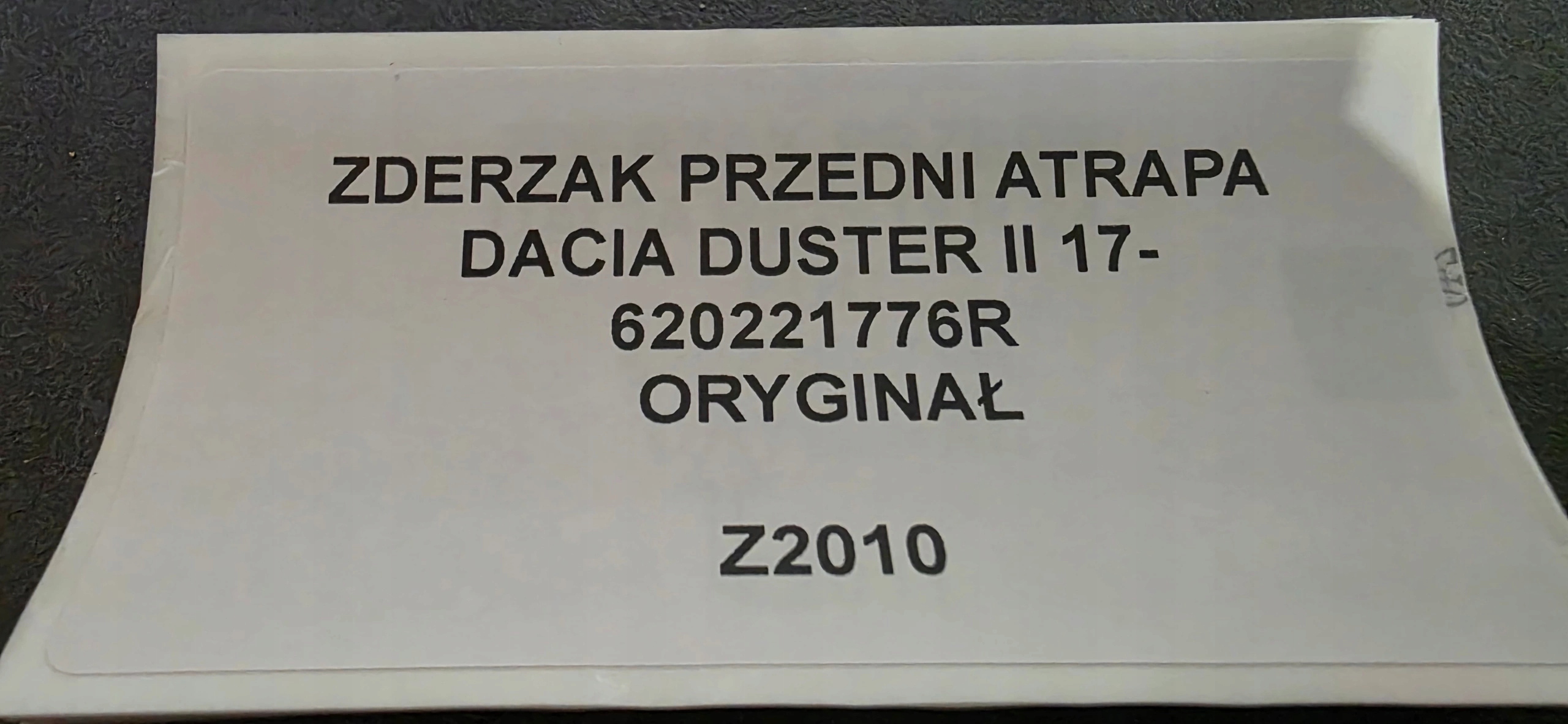 front bumper grille DACIA DUSTER II 17- original 620221776R
