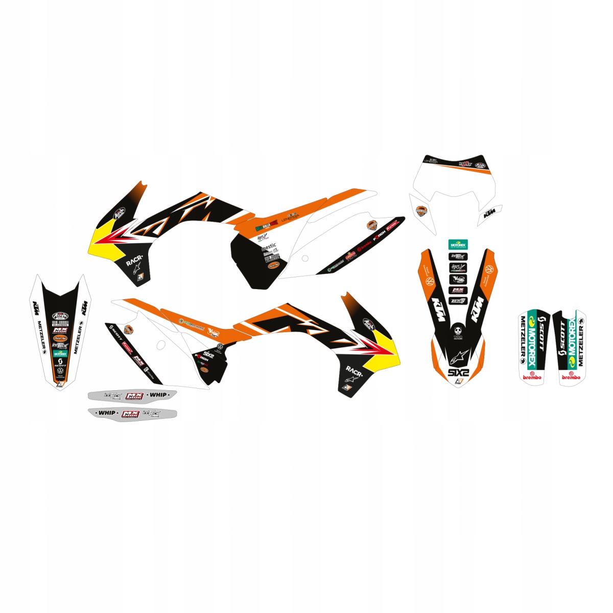 E2538R21 - НАБІР НАКЛЕЙОК ШПОН KTM SX SXF ' 13-15 РЕПЛІКА