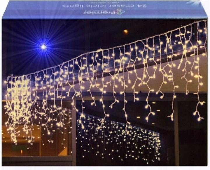 Sople 500 Led Venkovní Osvětlení IP44 Pevná Záclona Flash Bílá Teplá