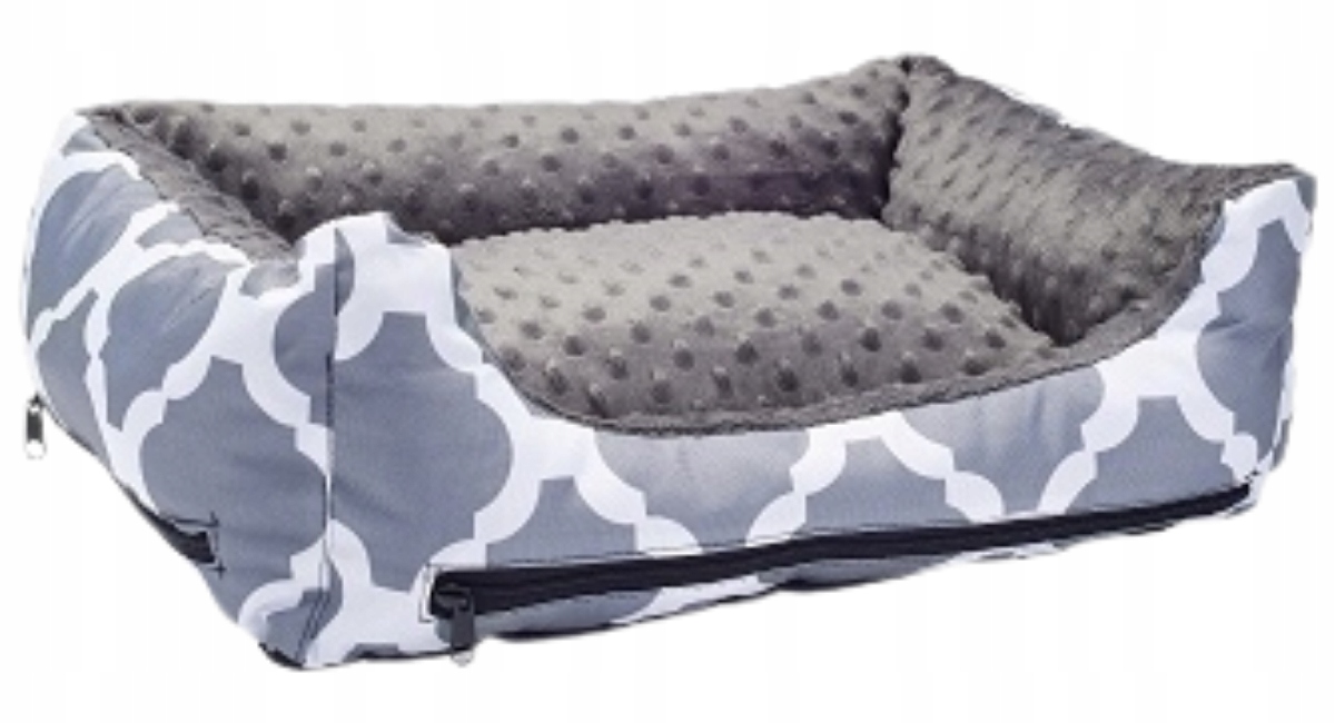 Levně Bimbay Pohovka Pelíšek pro psa Kropka č. 80x65 cm maroko šedá