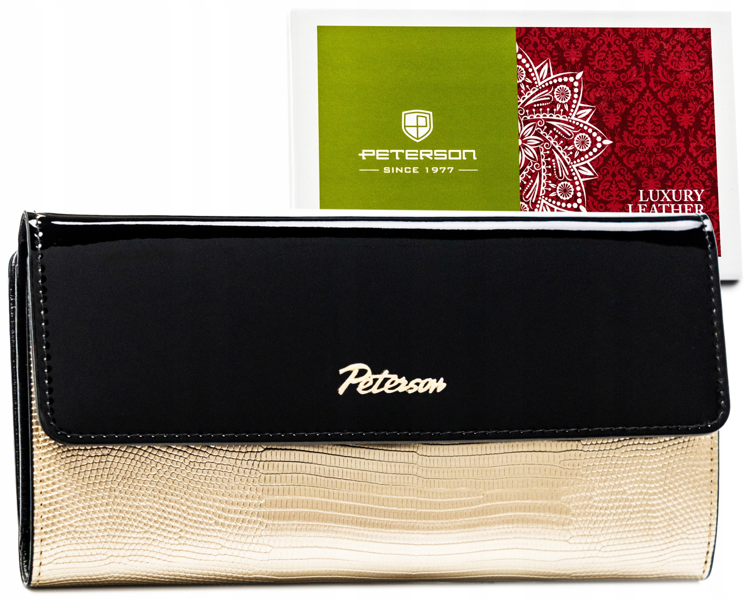 Dámská kožená peněženka Peterson velká, prostorná, na patentku, s Rfid ochranou