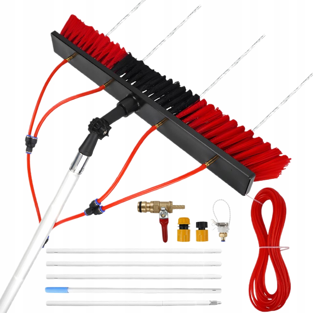 Teleskopická Tyč 5 M Kartáč 55 CM Na Mytí Oken A Solárních Panelů