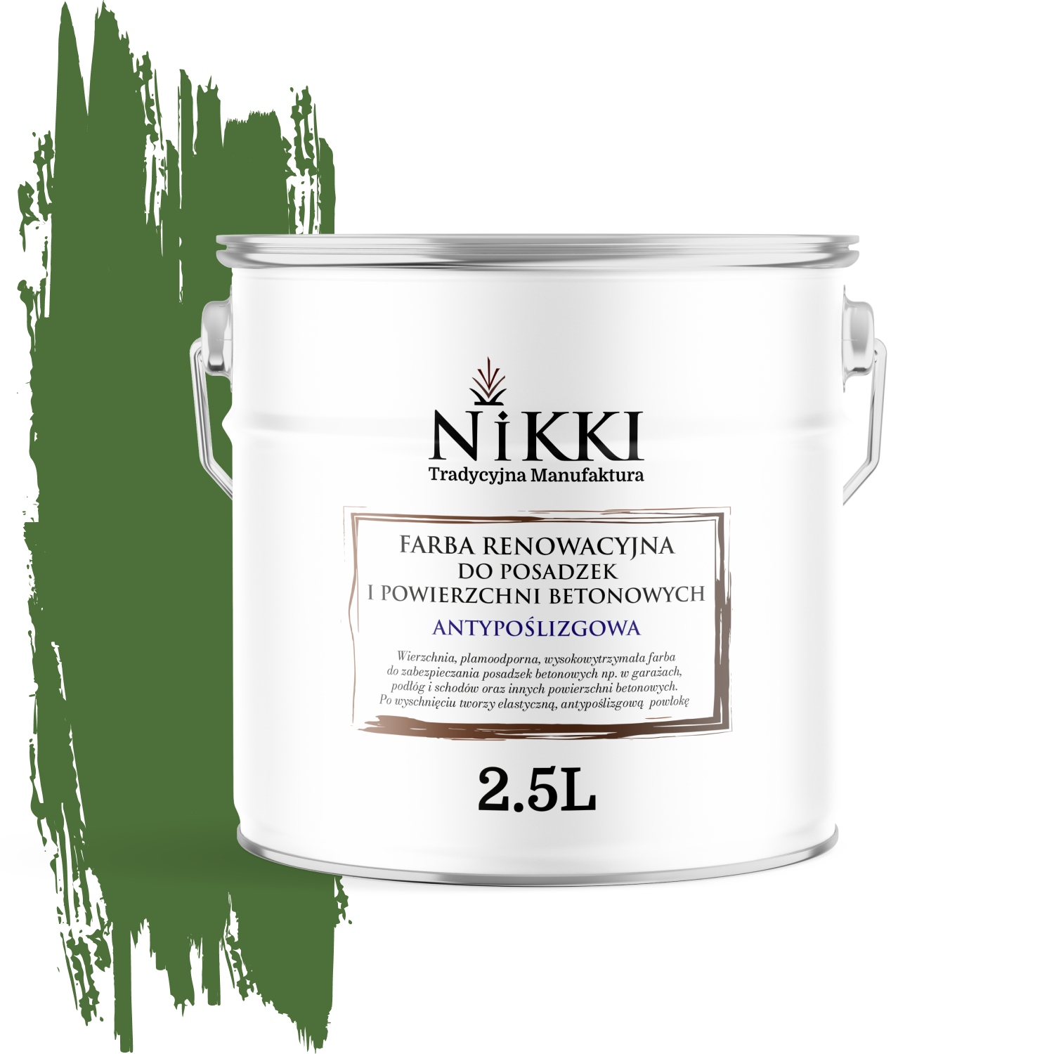 Renovačná Farba Na Podlahy Protišmyková Zelená Trávnatá RAL6010 2,5 L