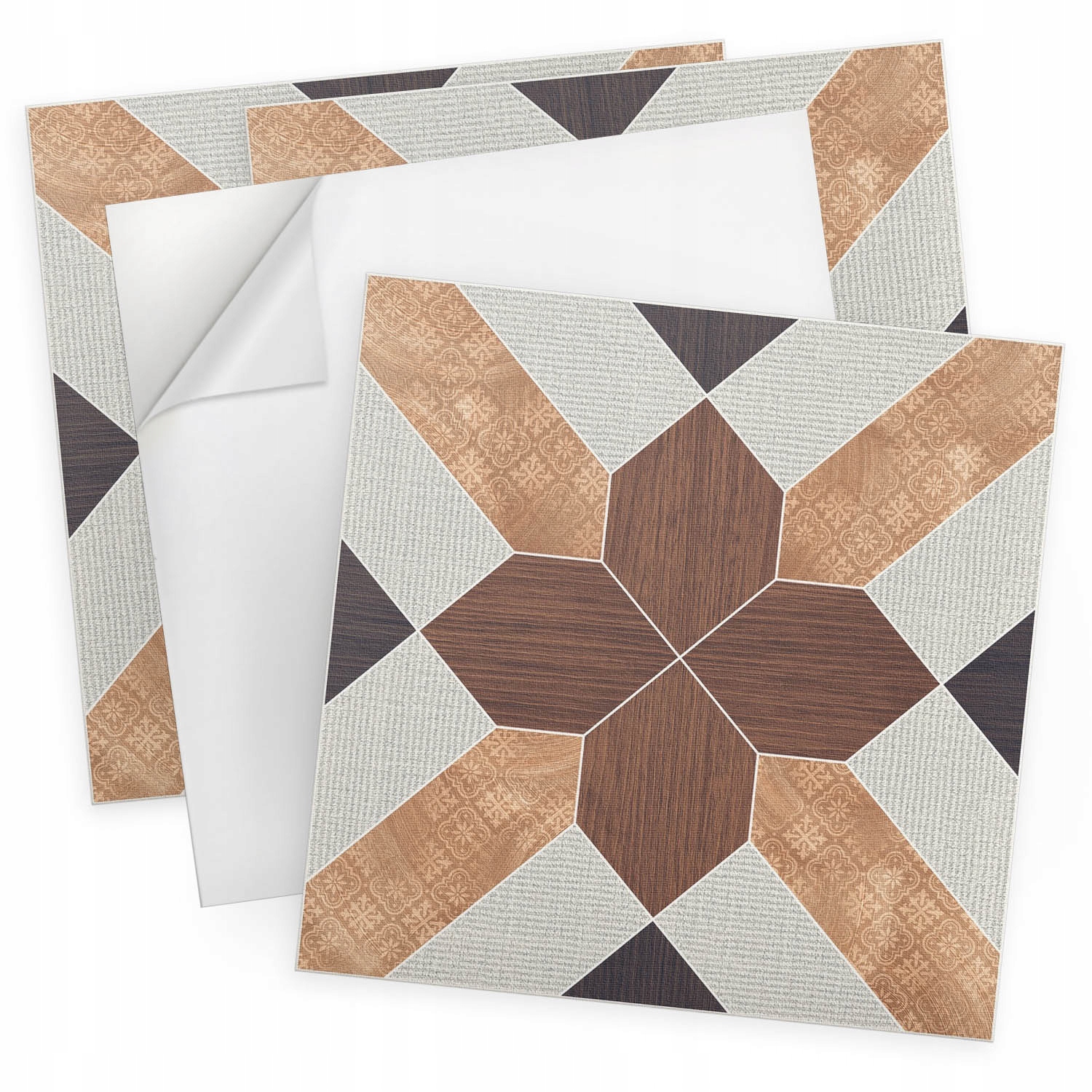 Sada vinylových panelů Geometrický vzor s motivem 4 ks 50x50 cm