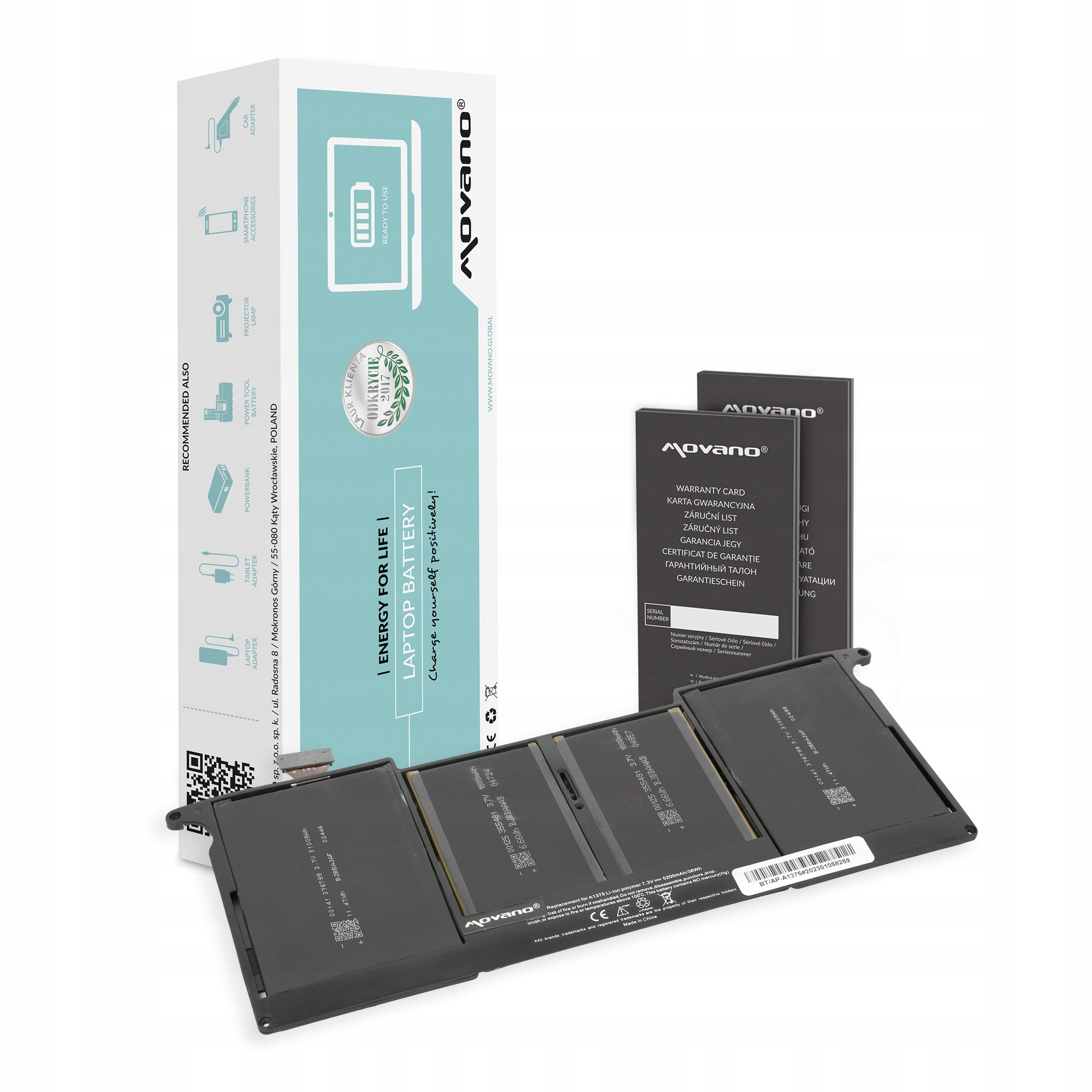 Batéria Movano pre Apple MacBook Air 11" A1370